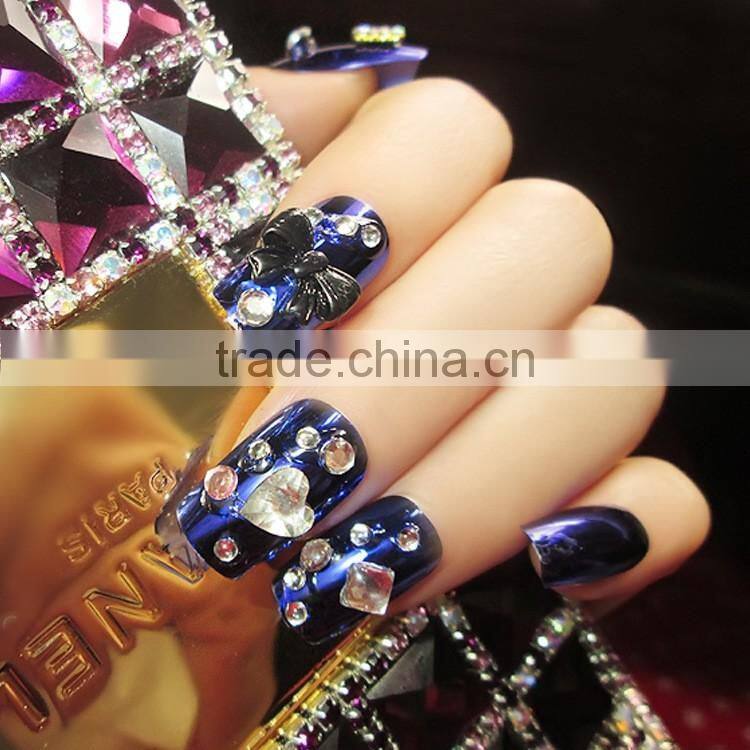 Self-adhesive Nails Glitter Tips With Glue Rhinestone Nails