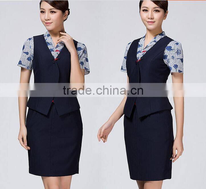 fashion airline pilot stewardess uniform/ Female aerial work clothes air stewardess uniform