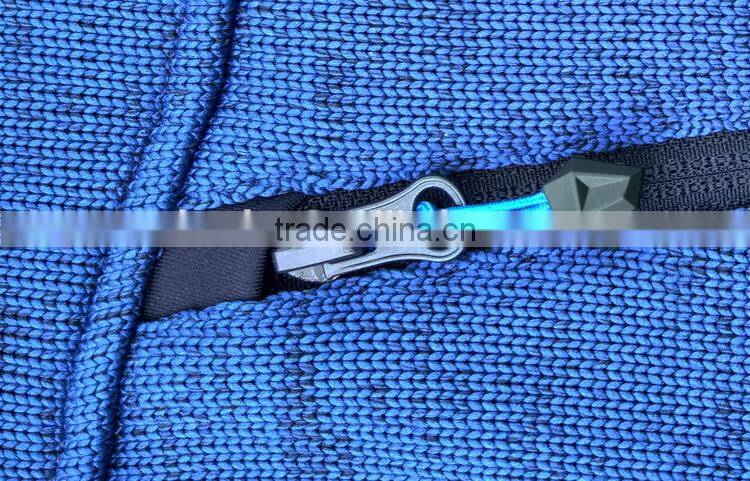 New desigh peacock blue bodkin jacket polyester softshell Knitting coat