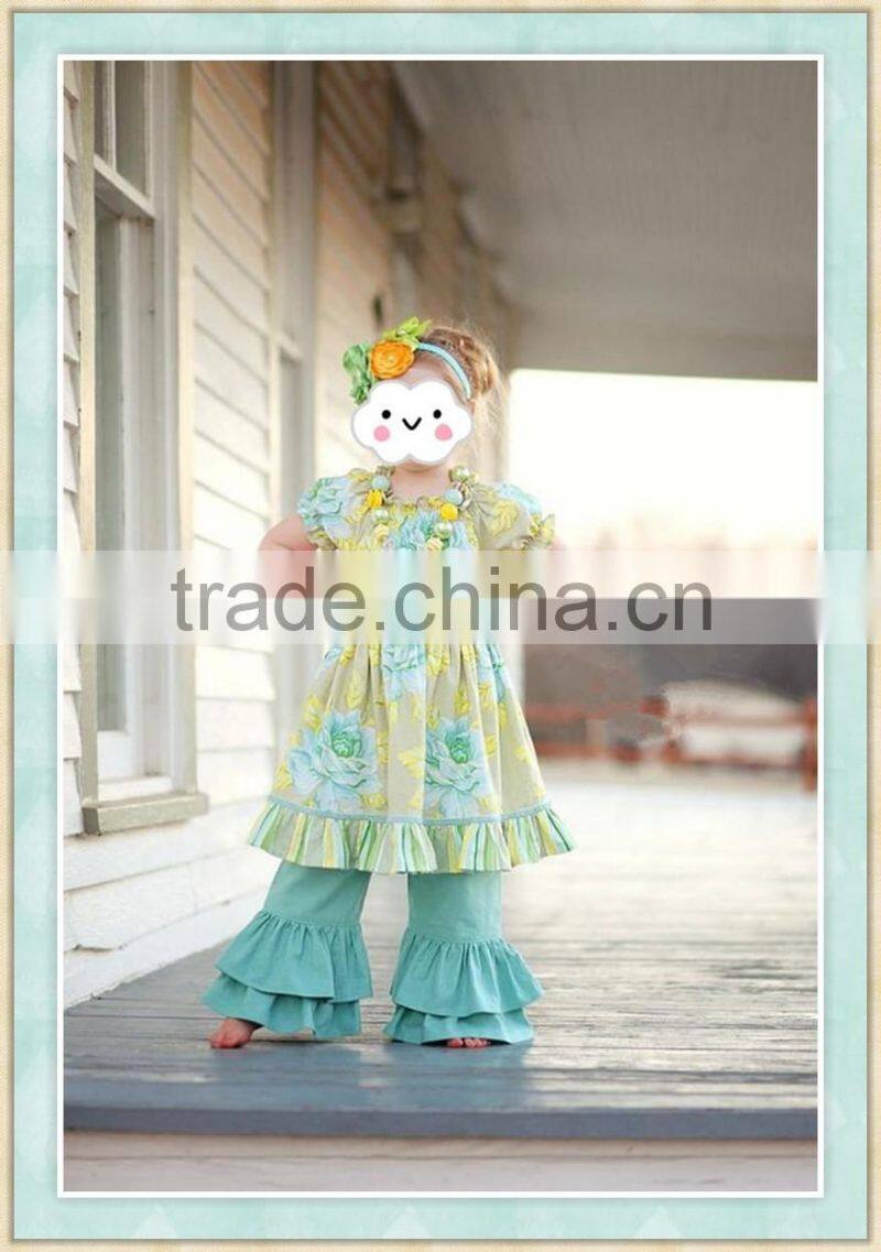 toddler girls easter spring dress set smocked children clothing wholesale floral boutique girl clothing
