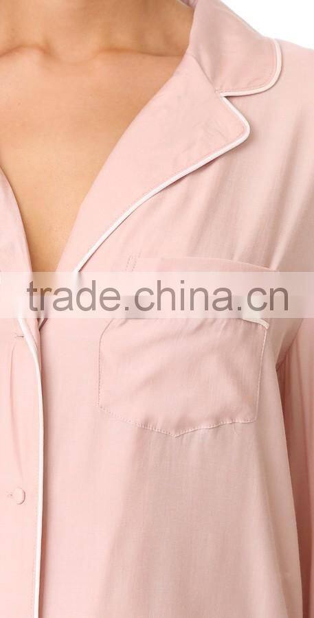 Clothing manufacturer wholesale ladies western design ladies beautiful pajamas
