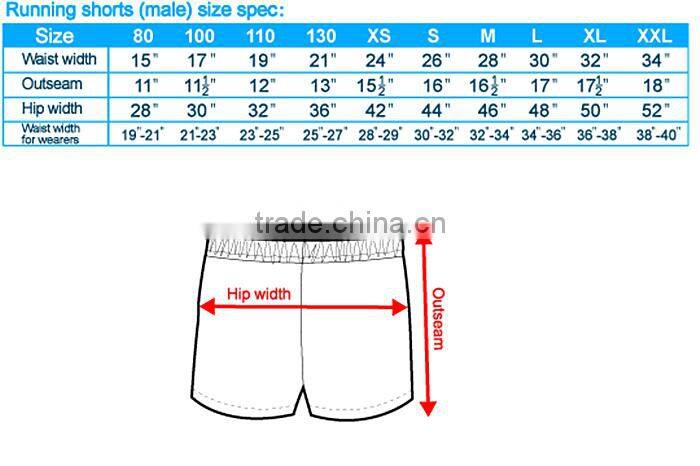 New listing wholesale breathable outdoor fitness men running shorts