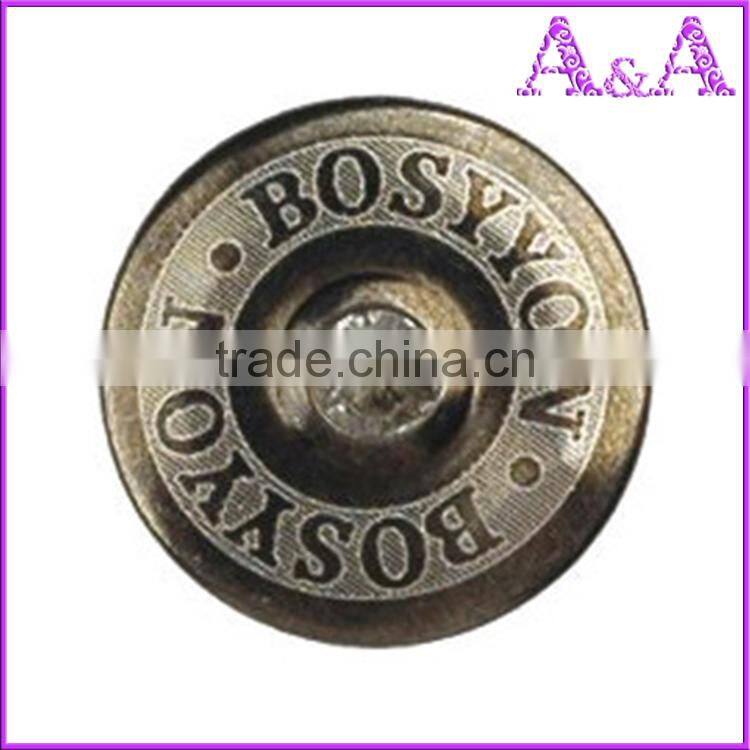 jeans button with stone