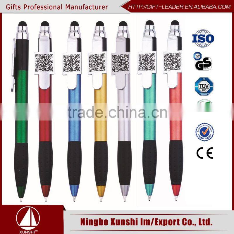 Custom stylus plastic ball pen new products 2016