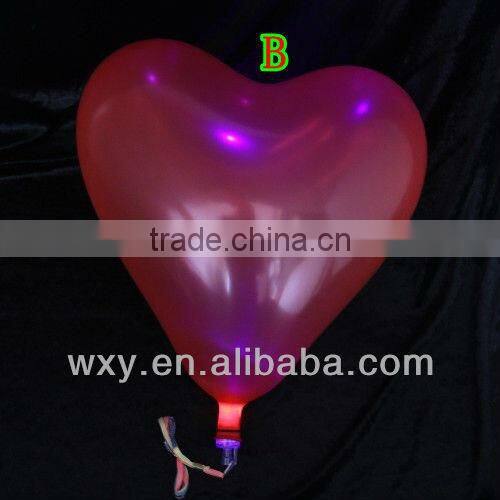 New Heart Shape LED Light Latex Balloon Flashing balloon Party Decoration Valentine's day Gifts