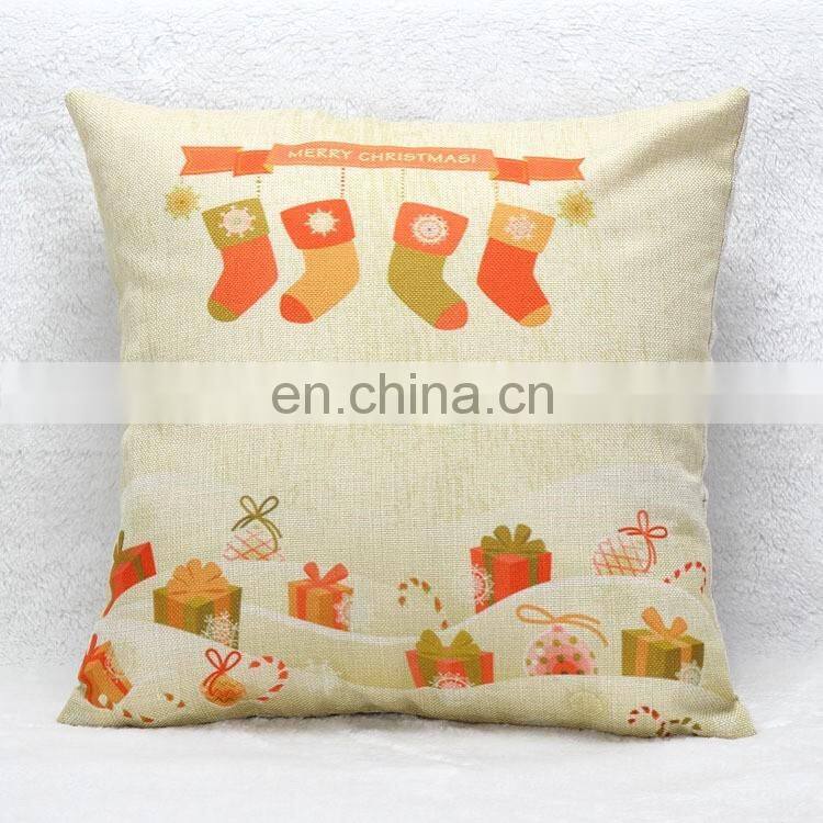 Christmas Socks Decoration Pillows Cushion Cover Printed Pillow Case