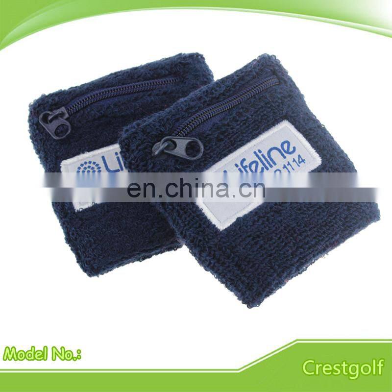 Hot Selling Sports Wristband with Zipper Pocket