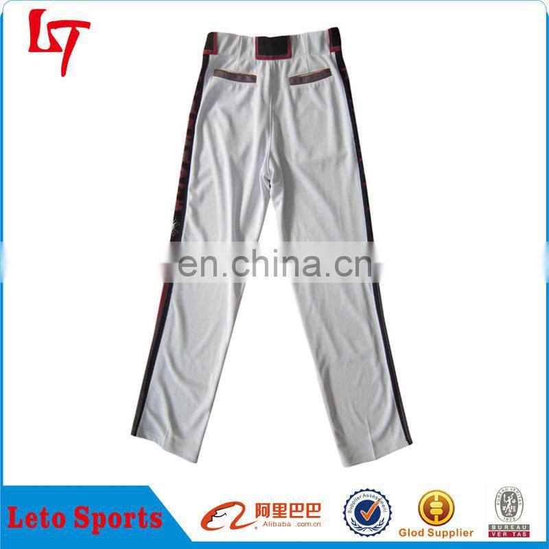 Hot sale breathable custom youth sublimated print baseball pants