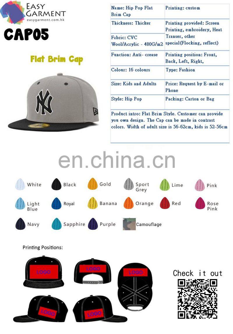 Customized Logo Printing Camouflage color military Hip Hop Cap