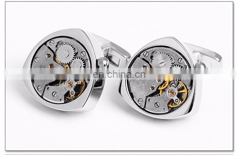 Mechanical cufflinks watch movement steampunk cufflinks
