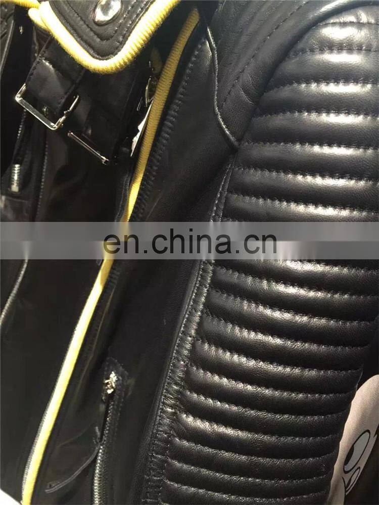 2017 Wholesale Women Real Leather Coat Lady Spring Overcoat