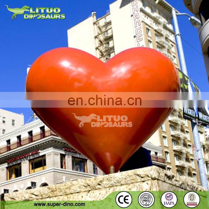 Outdoor Fiberglass Huge Apple Sculpture