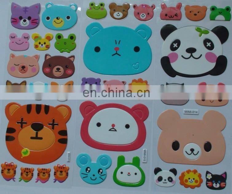 custom shining 3D colored number bubble sticker