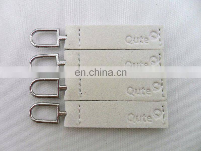 Custom Leather Zipper Pull for Garment