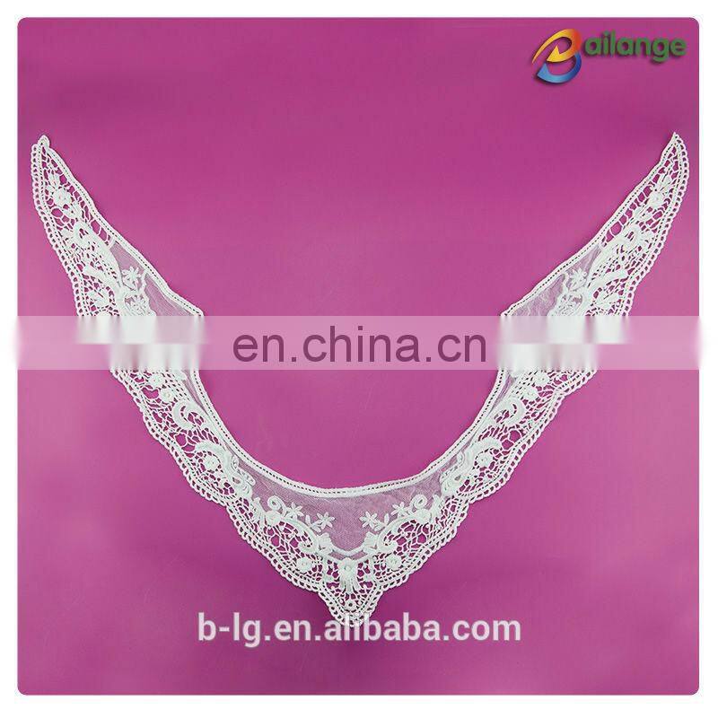Lace Motif Embroidery lace neckline for wedding dress
