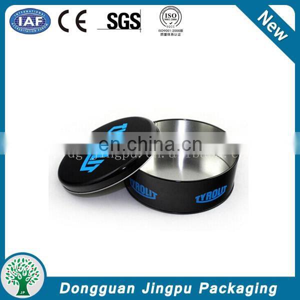 Customized round metal empty shoe polish tin container