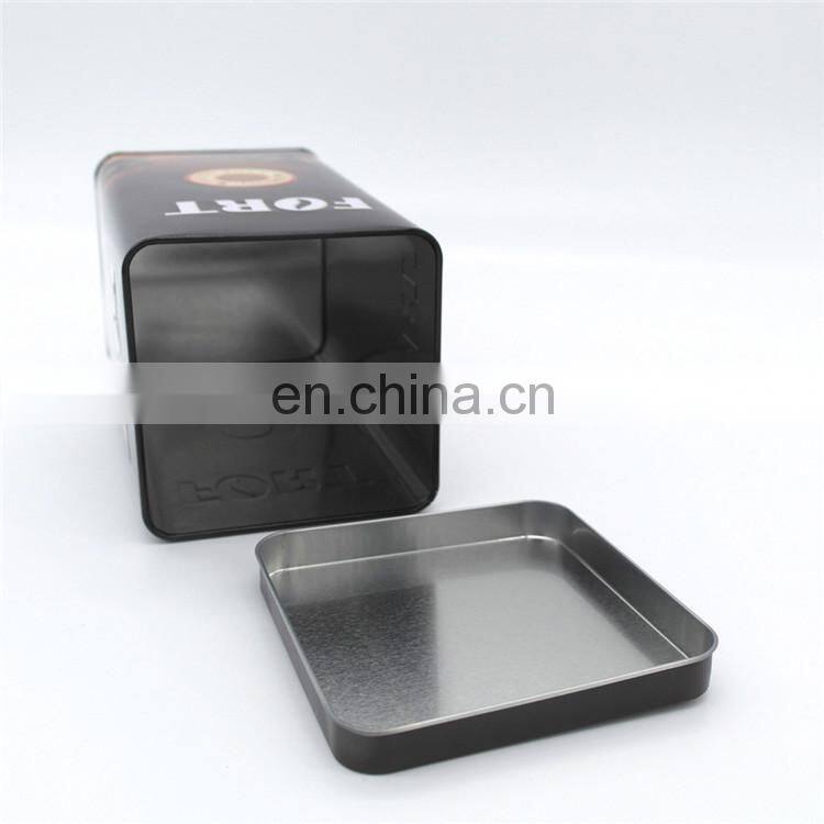 High quality fancy printed square food tin can manufacturer directly supply