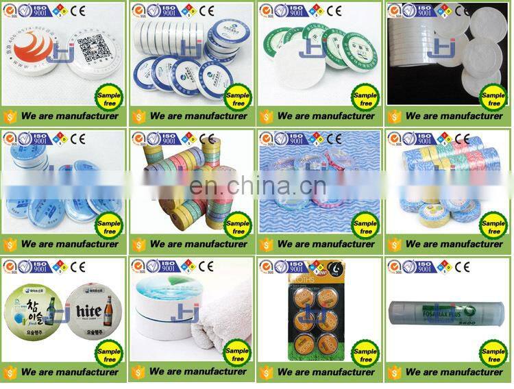 china factory oem welcomed 100% rayon (viscose) compressed dia6.0cm nonwoven colored bath towels