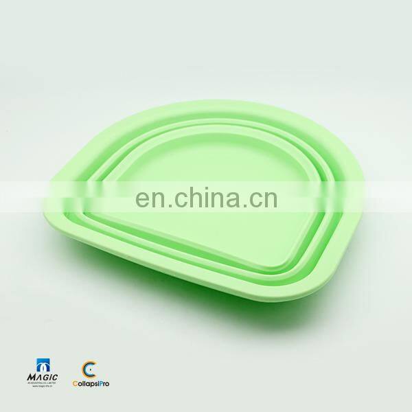 2018 Semicircle FDA Silicone Collapsible Water Bucket Foldable Food Storage Basket
