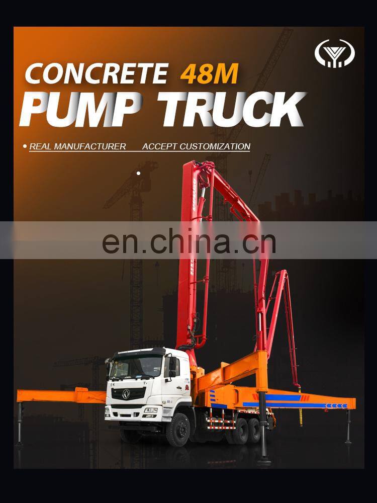 Remote control 48m 52m concrete pump truck sizes for high building construction