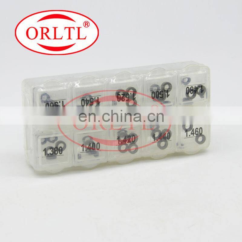 ORLTL B48 New Fuel Injection Washer Size 1.38mm-1.56mm And Common Rail Injector Adjustment Shims 50 Pieces / Box