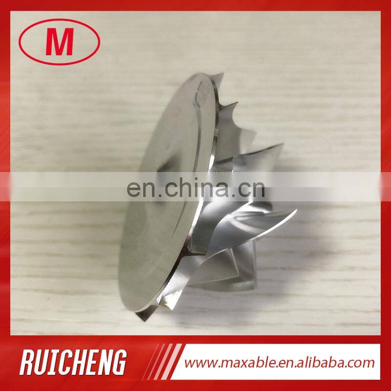 GT15-25 43.20/60.00mm 6+6 Blades high performance billet /milling/aluminum 2618 turbocharger compressor wheel