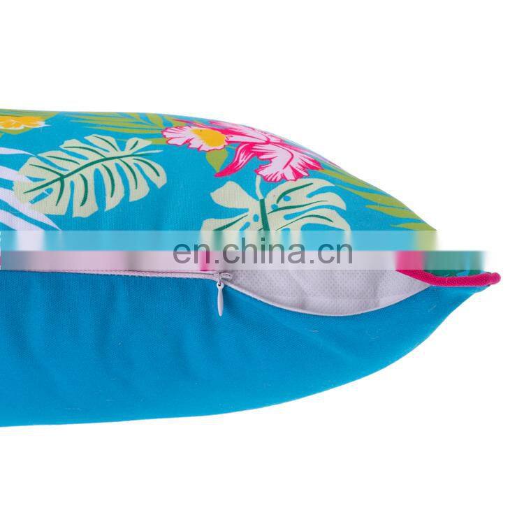 Decorative Throw Pillow Covers Square Outdoor Couch Personalized Printed Pillow Cushion with Piping Edge