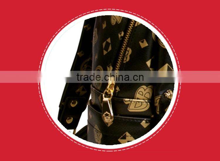 Fashionable custom design OEM pu leather backpacks