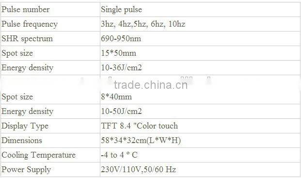 OPT hair removal beauty machine