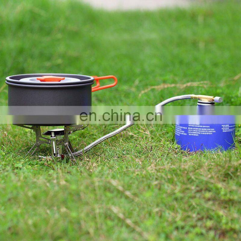 Aluminum Alloy Stainless Steel Outdoor Burn Camping Gas Stove Gas-powered with Piezo Ignition Hiking