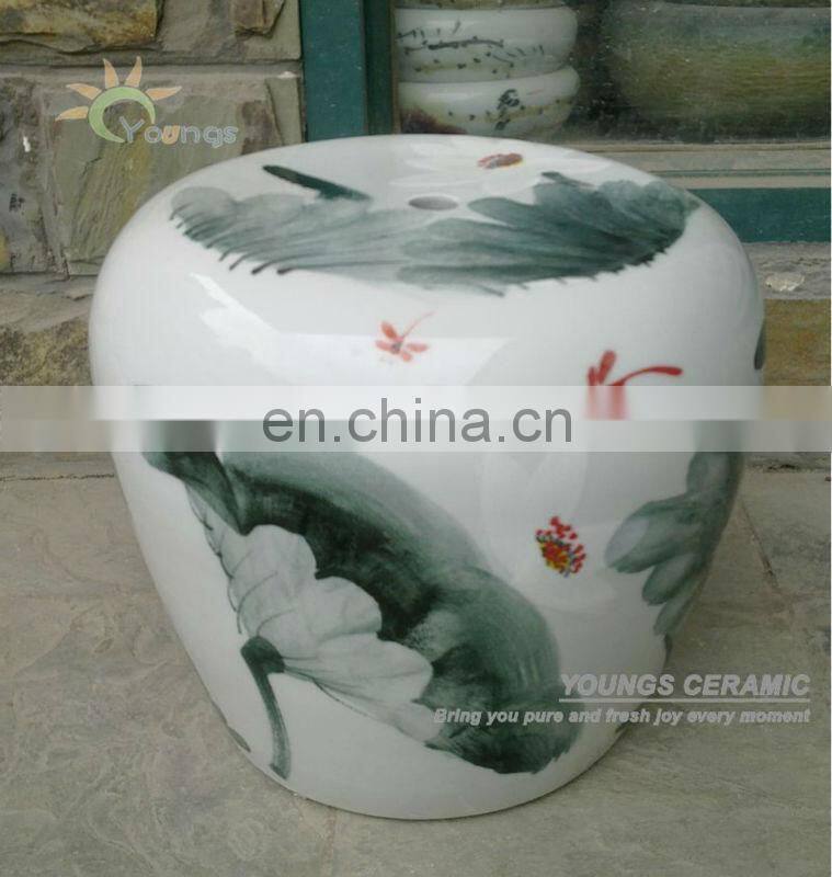 High Temperature Chinese Ceramic Apple Shaped Garden Stool Seat