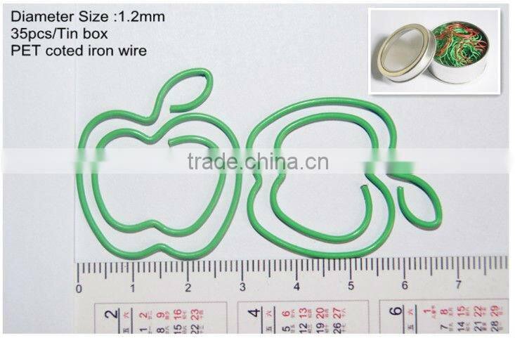 High quality Apple paper clips in tin box