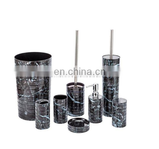 Marble 5pcs bath appliance hotel bathroom accessories