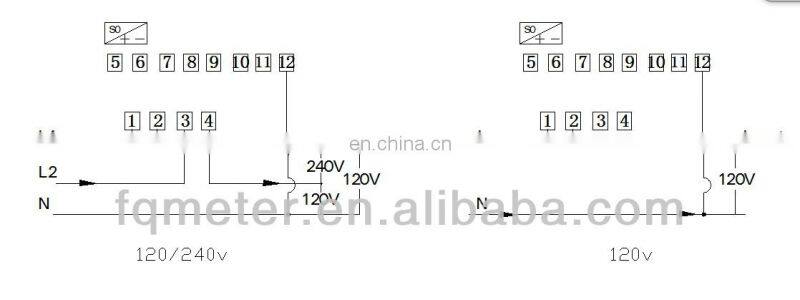EM425 110v electric meter single phase energy meter 120 volt single phase din-rail kilowatt hour energy meter