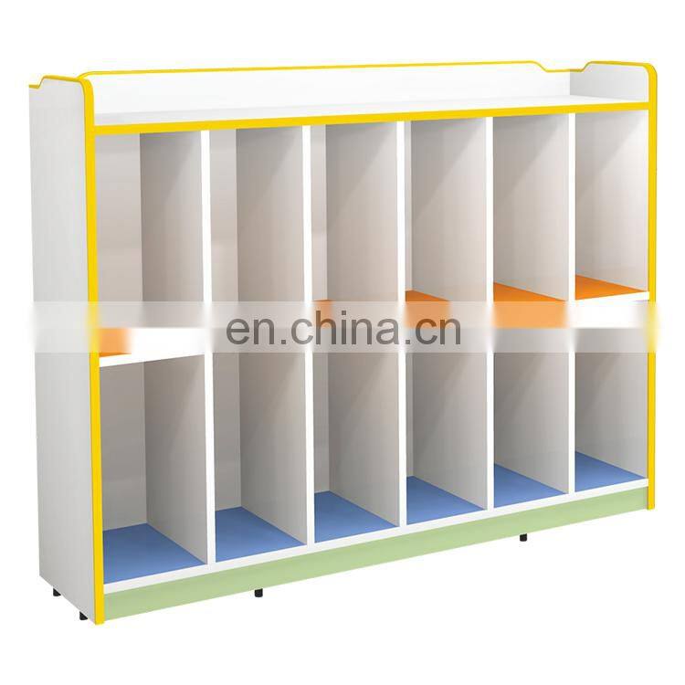 Latest design kindergarten classroom wooden storage cabinet children furniture for sale