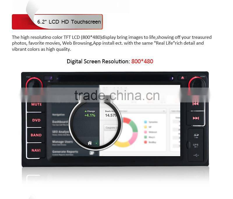 Dual Core Pure Android 4.4 Car Radio for Toyota Hilux Fortuner Innova old camry corolla old vios RAV4 Prado DVD GPS WIFI 3G SWC