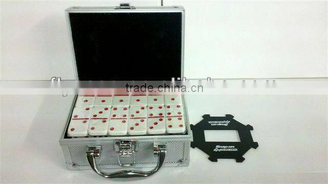 Mahjong game set with aluminum / aluminium case - different colors of mahjong case available