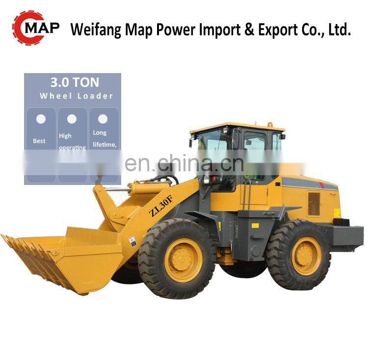deutz engine 3 Ton Loader ZL30 mini front shovel loader large wheel loader