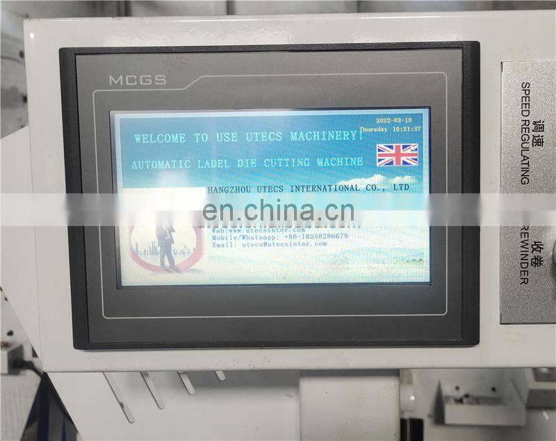 UTM320Z High Medium Speed Flatbed Automatic Adhesive Label Die Cutting Machine, Sticker Roll Punching cutter