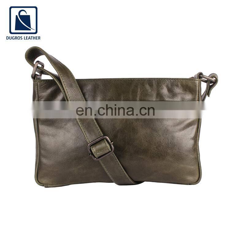Elegant Design Luxury Polyester Lining Material Good Quality Wholesale Genuine Leather Women Sling Bag for Women