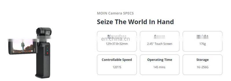 Moza Moin camera pocket Gimbal sports mini handheld high-definition 4K anti-shake vlog portable outdoor stabilizer action camera