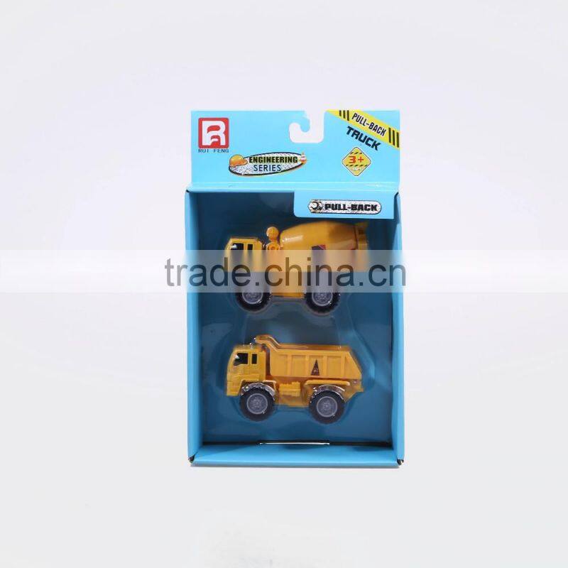 2 In 1Pull-back Construction Trucks Playset