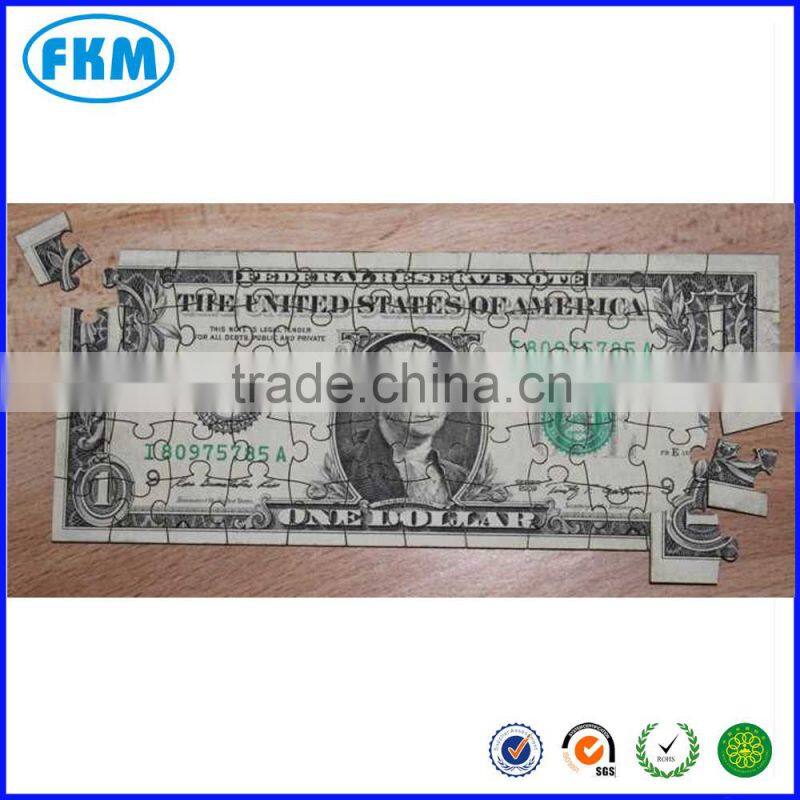 Custom design Real Dollar Bill Jigsaw Puzzle 60 pcs