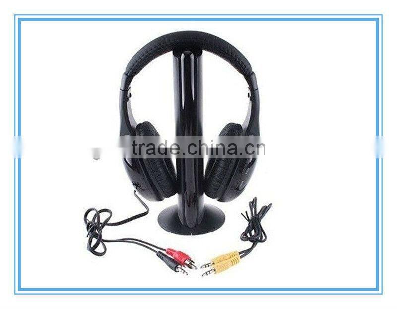 Hot selling wireless 5IN1 headphone/earphone with mic for TV,PC