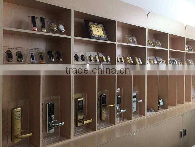 2015 European Style Zinc Alloy Electronic Hotel Card Door Locks with round handle