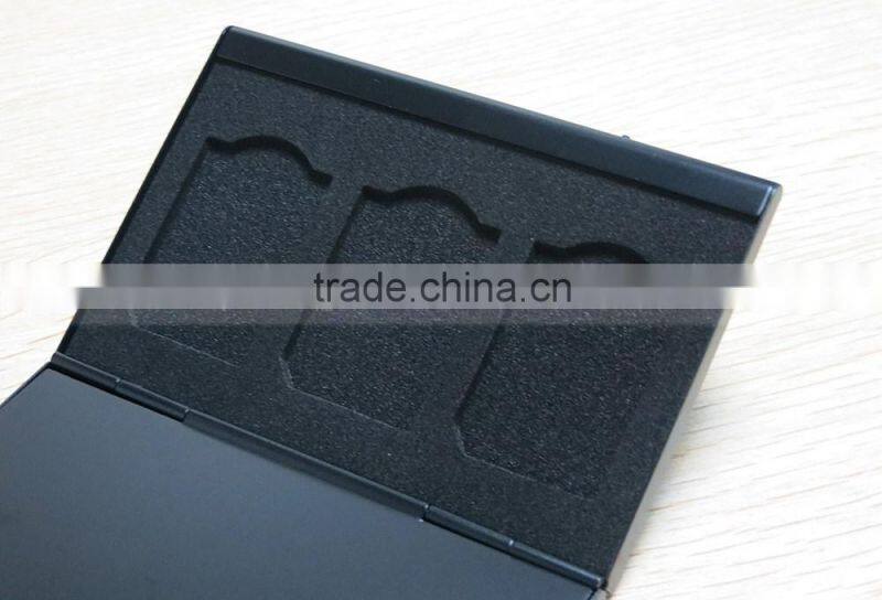 Silver Aluminum Box Portable 6 in 1 Memory Card Case SD/SDHC/MMC 6x SD Card Cases