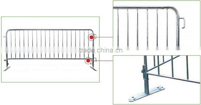 Steel Crowd Control Barrier with Removable Feet
