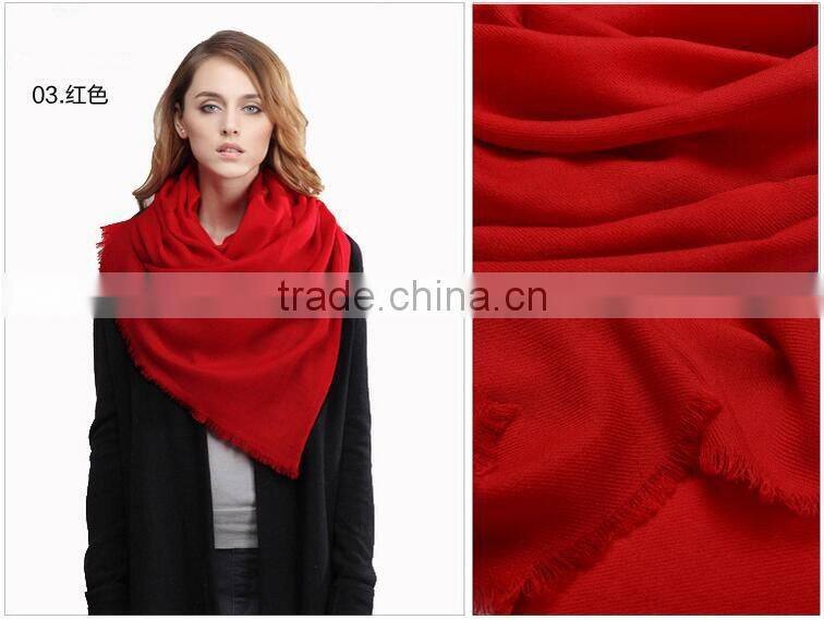 Korea Fashion Women Plain Merino Wool Scarf