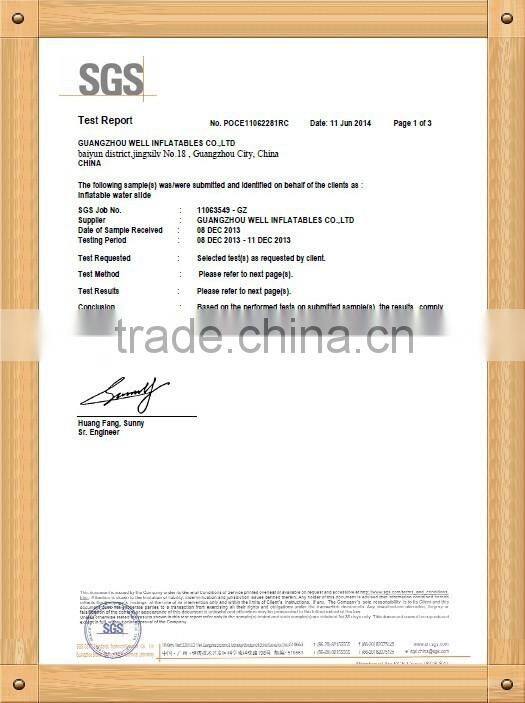 inflatable floating water slide / adult size inflatable water slide