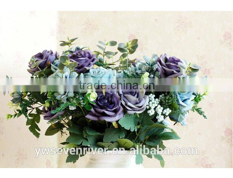 Household act the role ofing is tasted high-grade simulation 11 head fake silk artificial flowers painting dream rose European s